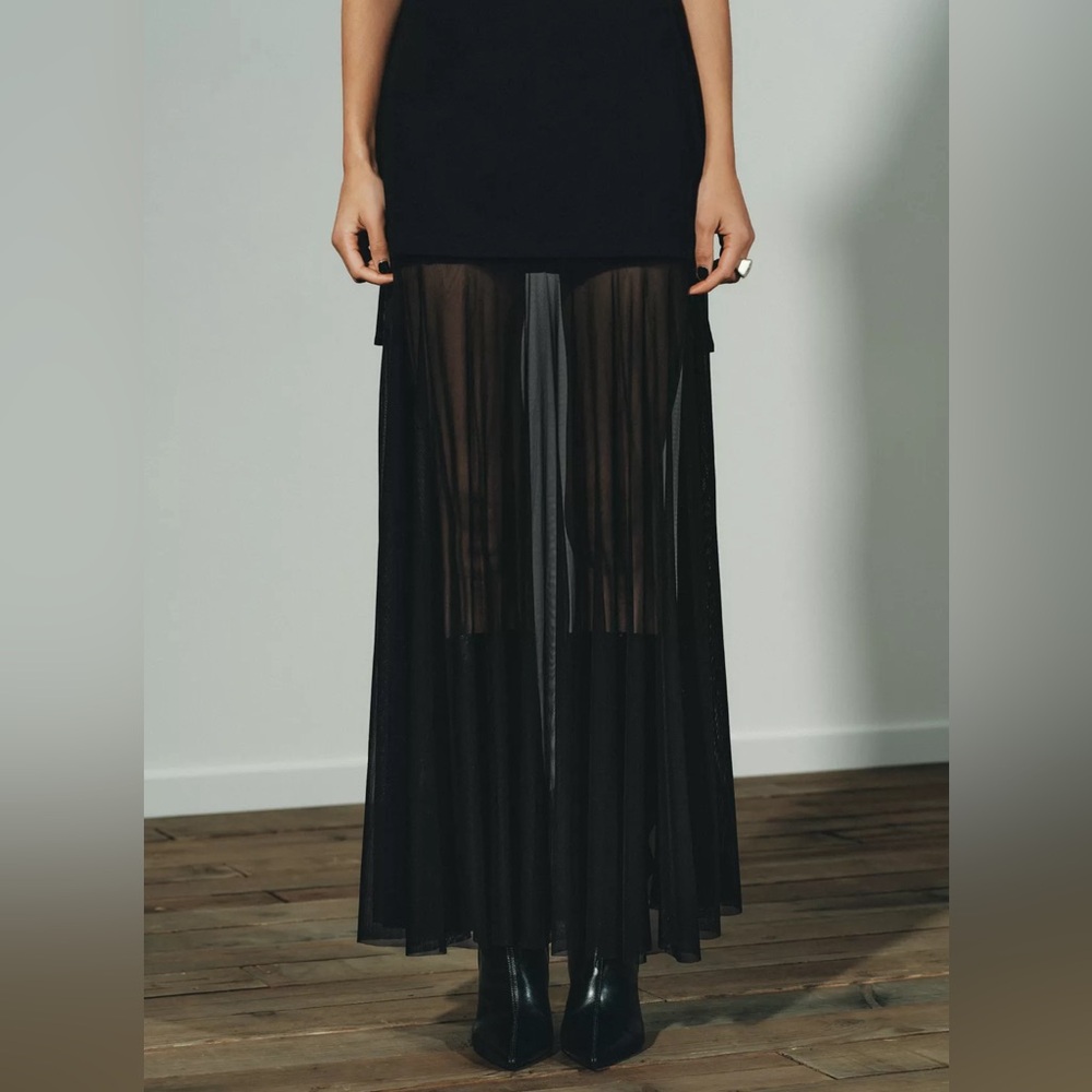 ZARA COMBINED DRESS WITH TRANSPARENCIES - Picture 4 of 5